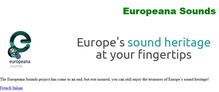 Europe’s sound heritage at your fingertips!